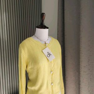 🆕 Pinteresty Pastle Yellow Cardigan