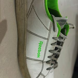 Reebok Men White And Green Sneakers