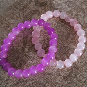 Magenta & Baby Pink Bead Brackets Combo