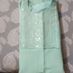 Light Sky Blue Kurta Set With Dupatta