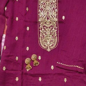 Combo Kundan Jhumka With Ensembled Kurti