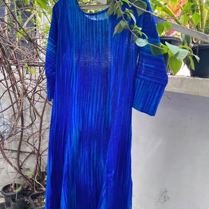 Peacock Blue A Line Kurta