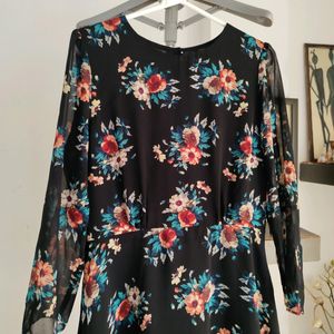 Zara Basic Midi floral Dress