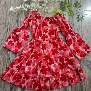 Beautiful Floral Red Dress❤️👗