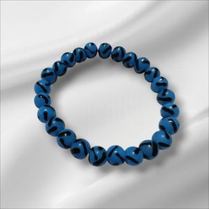 2pcs Set Lampwork Beaded bracelets shade of Blue