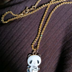 Golden Cute Panda Chain❤️🐼