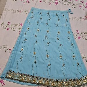 Heavy Sky Blue Wedding Lehenga