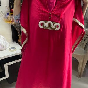 Pink Party Wear Kaftan