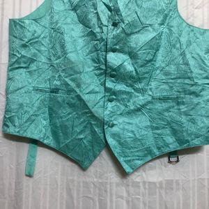 Vesuvio Napoli Cyan Formal Vest