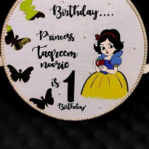Snow White Theme Birthday Wishes Hoop
