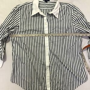 Black+white Striped Shirt Fits M-XL