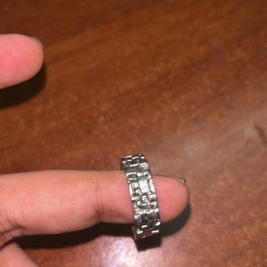 Stainless steel adjustable gothic ring