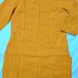 Mustard Straight Kurta