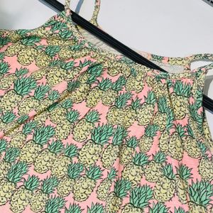 L | Pink And Green Pineapple Dress