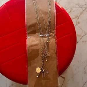 Multilayer Gold Colour Casual Neck Chain