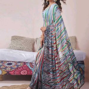 Samah Floral Print Gemortac Saree