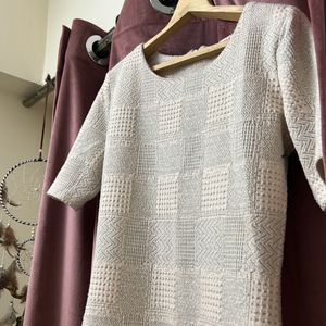 Ginger Dress - Grey And Nude Colour