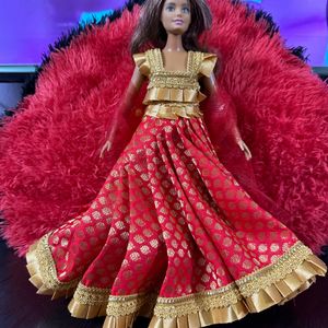 Barbie Dolls Lehanga(doll Not Included)