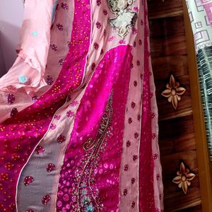 **PRETTY COLOUR GOWN WITH DUPATTA**