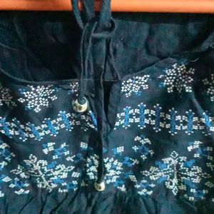 Navy Blue Mumbai Slang Ethnic Shirt