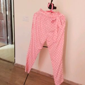 Polka Dot Peachy Trouser