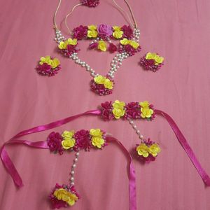 Bridal Haldi Flower Jwelary