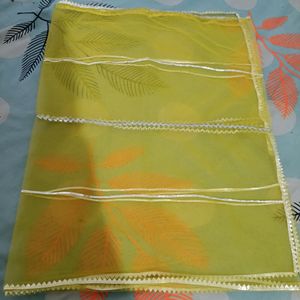 Lime Green Kurta Pent Set With Dupatta