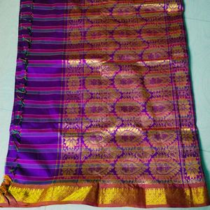 Multi Colour Kanjeevaram Silk Saree