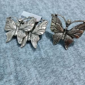 Butterfly Earrings With Ring Combo