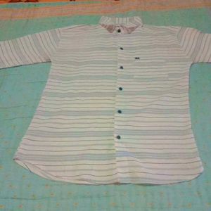 My shirt White Colour And Black Lines