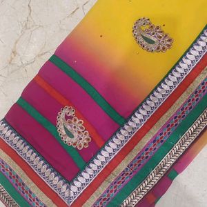 Designer Multi Colour Saree