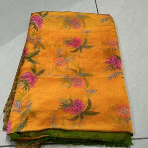 NEW YELLOW WOMEN SAREE