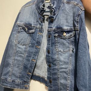 MAX Women Stonewashed Denim Jacket