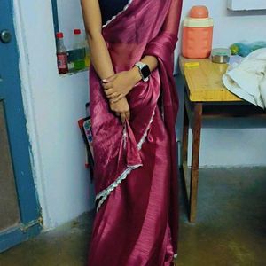 Party Wear Light Weight Saree With Work On Border