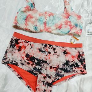 Imported Tie Die Bra Set