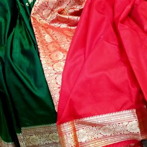 Green Colour Silk Saree_festival Wear