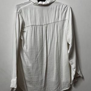 New White Oversized Cotton Shirt