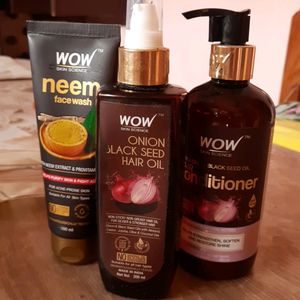 Onion Black Seed Conditioner+ Oil Combo+ Free F.W.