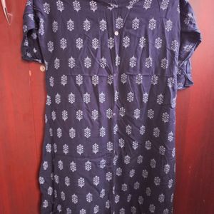 Floral Design Pale Violet Kurti With 3/4th Hand