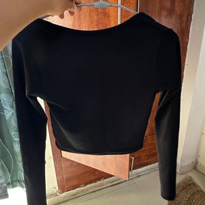 Black Backless Top