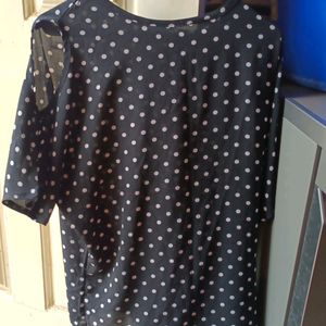 Black Top With White Polka Dots For Sale