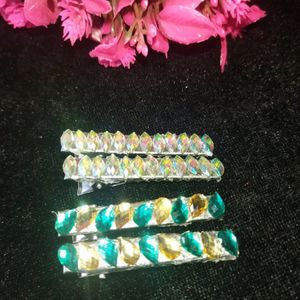 2 Pair Of Hair Aligator Clips For Girls