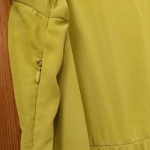 Lime Green Tiered Pleated Maxi Dress