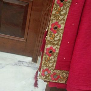 PINK HEAVY SAREE FOR COINS