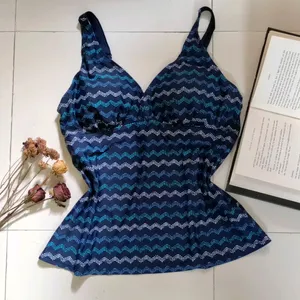 blue padded tankini top 𐙚