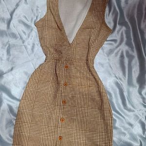 vintage brown Korean dress