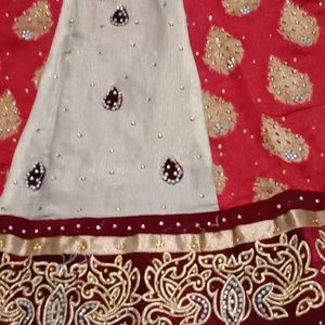 Bridal Lehenga Maroon And Silver Colour