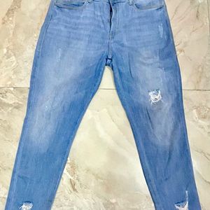 Light Blue Damaged High Waist Jeans