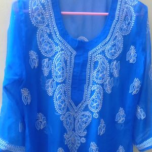 Chikandari Royal Blue Kurti