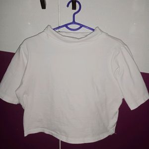 Plain White Crop Top